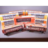 LIONEL ELECTRIC TRAINS O'GAUGE - eight boxed New York Central passenger, dining, baggage and combo