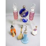 ROYAL WORCESTER SNUFFER and a Dutch girl bottle with cork stopper, the snuffer in the form of a