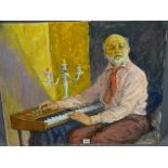 MIKE PENDLETON oil on board - 'The Pianist', signed, 60 x 76cms