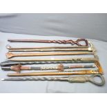 WALKING STICKS - assortment of native and similar carved