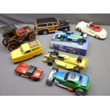 DIECAST MODEL VEHICLES - approximately 8 to include 'Del Boy's' Robin Reliant, BMW 502, Formula