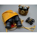 CASED SET OF FRENCH FIELD BINOCULARS, a Carl Zeiss pair and another cased set