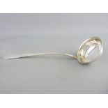 GERMAN HALLMARKED SILVER SOUP LADLE, circa 1920, 159grms, 31cms L