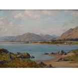 WILLIAM RUSSELL oil on board - 'Corran and Ardgour', signed, label verso, 50 x 69cms