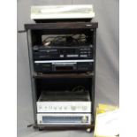 HIFI SEPARATES - Sony, Pioneer ETC including turntable PL-120 in a cabinet E/T
