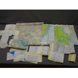 MILITARY INTEREST FABRIC & OTHER MAPS, twenty-two evade, escape, operational and navigation, OS