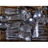 KINGS PATTERN EPNS CUTLERY, 70 plus pieces, near matching table cutlery
