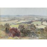 ARTHUR MILES watercolour - Monmouthshire landscape with trees, entitled 'Ysguborwen', signed and