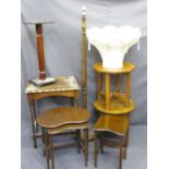 VINTAGE FURNITURE - an assortment including haberdashery table, kidney shaped tables, barley