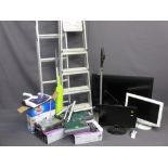 HOUSEHOLD ITEMS - TVs, step ladders, G Tec ETC E/T