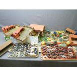 BRITAINS, MILLS & CO & OTHER DIECAST EXTENSIVE FARM SET, approximately 300 pieces, people,