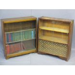 BOOKCASES - with sliding doors and a parcel of well bound titles