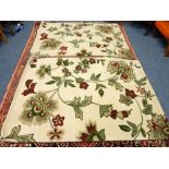 SCOTTS OF STOW LIMITED EDITION RUGS - a pair, (110 & 143/200), cream ground hand tufted wool with