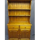 MODERN PINE DRESSER, 189cms H, 106cms W, 45cms D