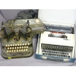 V OLIVER TYPEWRITER, Chicago and a cased Olivetti