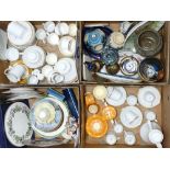 MIXED POTTERY - an assortment including Staffordshire flatbacks, Royal Worcester ETC
