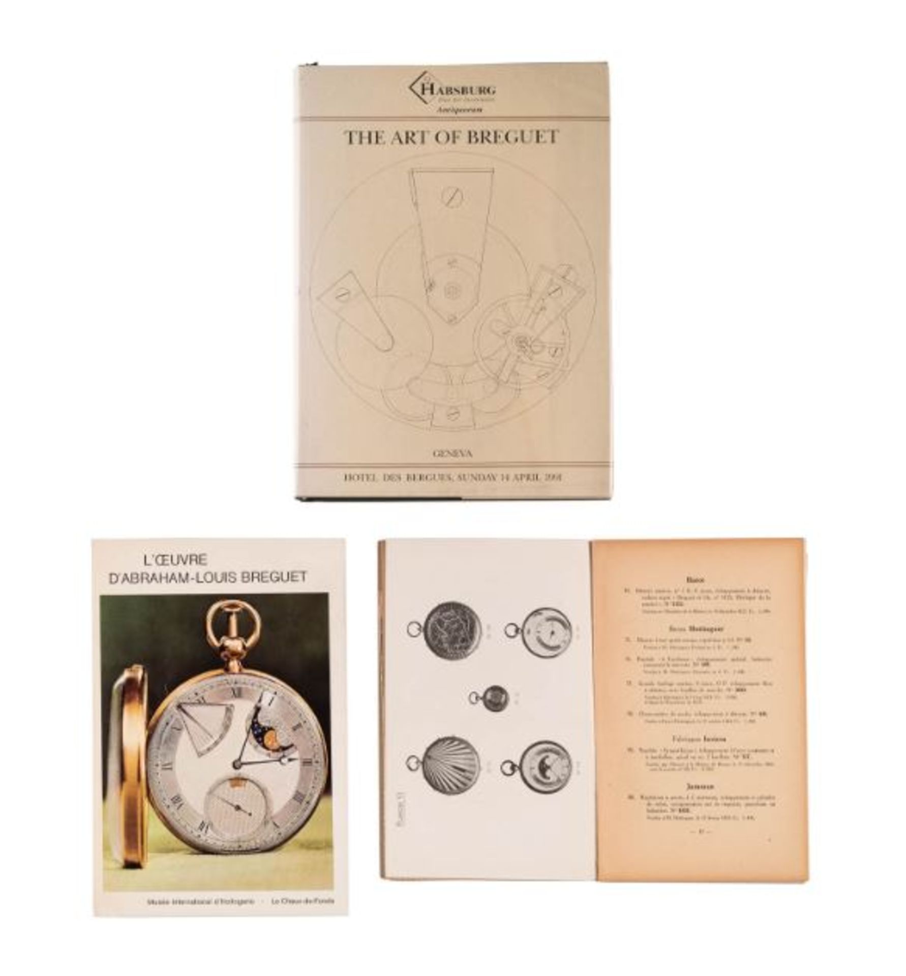 Konvolut sechs Uhrenbücher über Breguet. U.a. George Daniels - The Art of Breguet - London 1974.