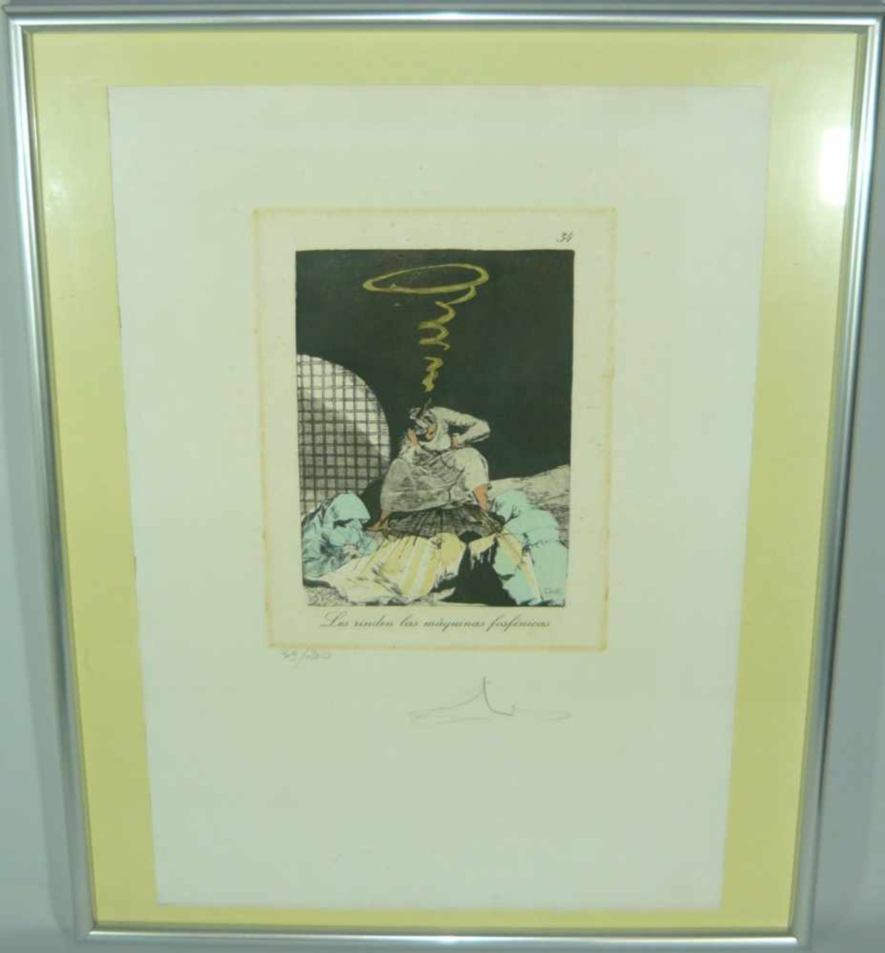 Salvador Dali (*1904, Figueres, Katalonien - 1989 ebd.). "Les rinden las máquinas fosfénicas". Aus