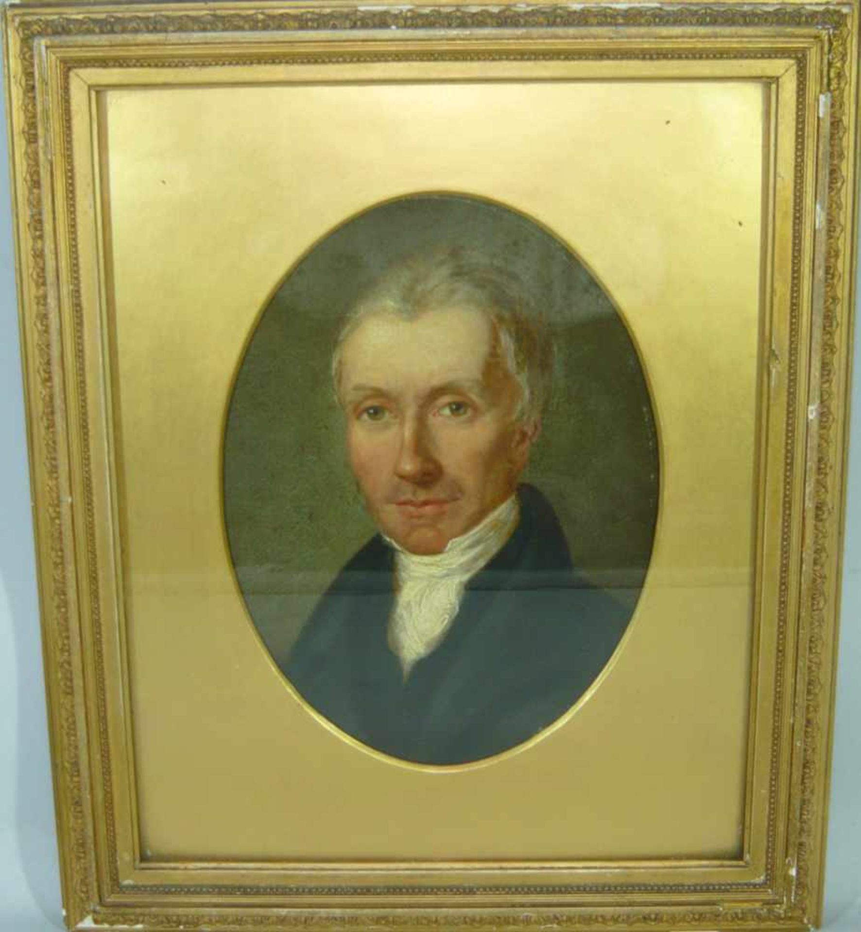 Unbek. Künstler. Porträt von Barnabas Beddour (*1788, Essex - 1868, Staffon Walden). Öl/Holz. Wohl