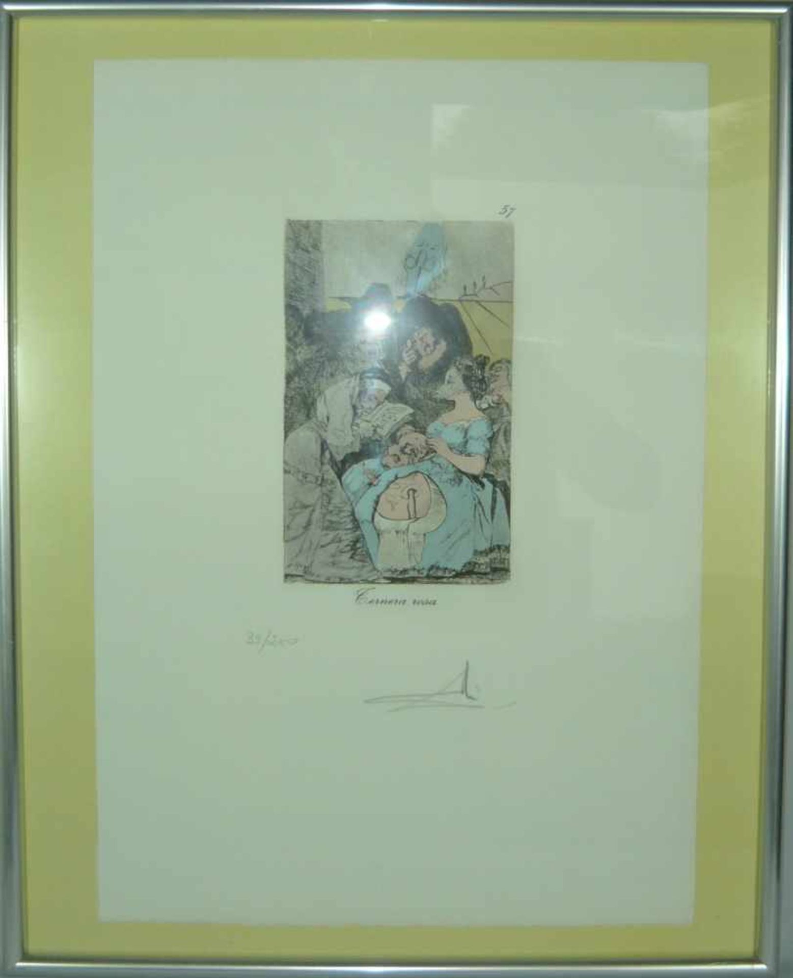 Salvador Dali (*1904, Figueres, Katalonien - 1989 ebd.). "Cernera rosa". Aus der Serie "Les Caprices