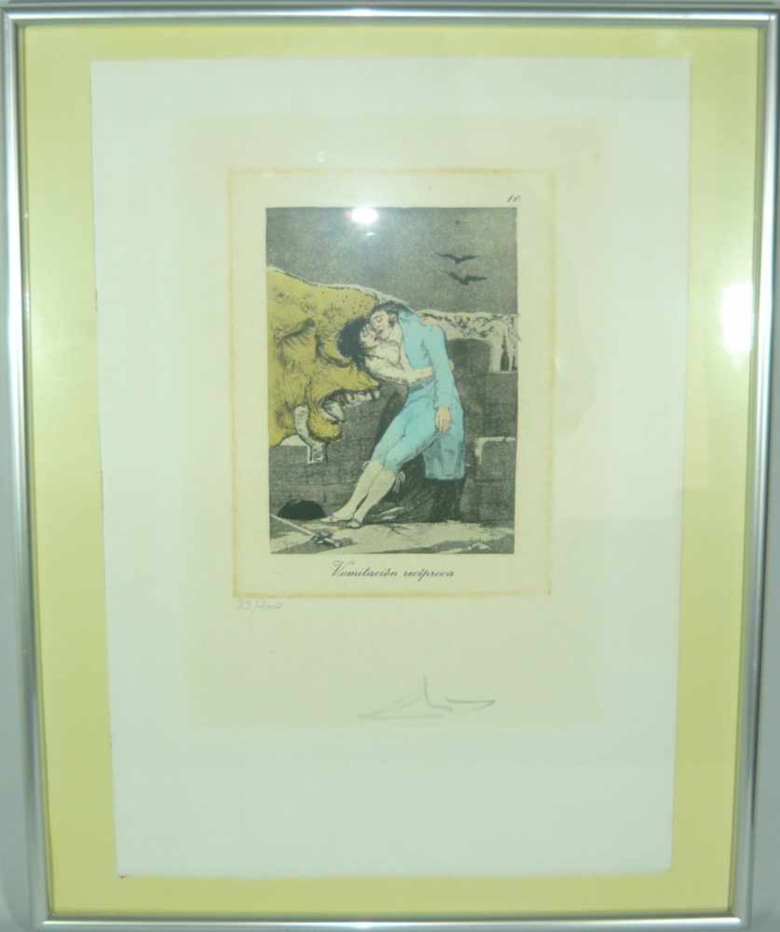 Salvador Dali (*1904, Figueres, Katalonien - 1989 ebd.). "Vomitacion reciproca". Aus der Serie "