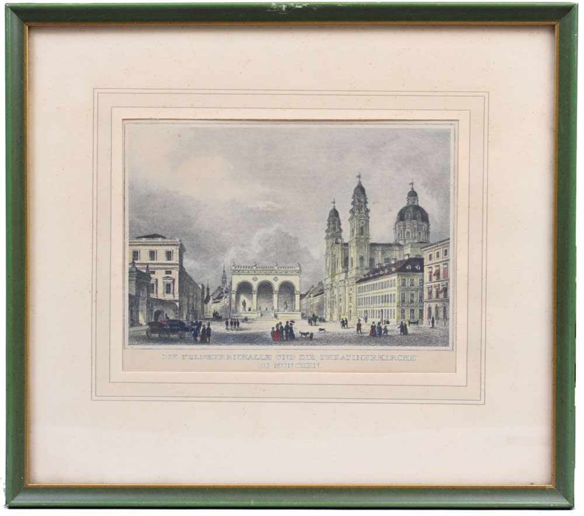 Münchner Ansichten.Um 1900. 11 Lithografien mit Münchner Ansichten, z. B. Odeonsplatz, Das Karlsthor - Bild 3 aus 10