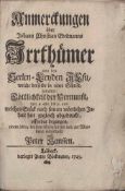 Anmerckungen über Johann Christian Edelmanns Irrthümer von den Seelen-Leyden Jesu, welchederselbe in