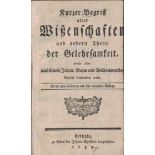 Kurzer Begriff aller Wissenschaften und andern Theile der Gelehrsamkeit... 1759 Sulzer,Johann