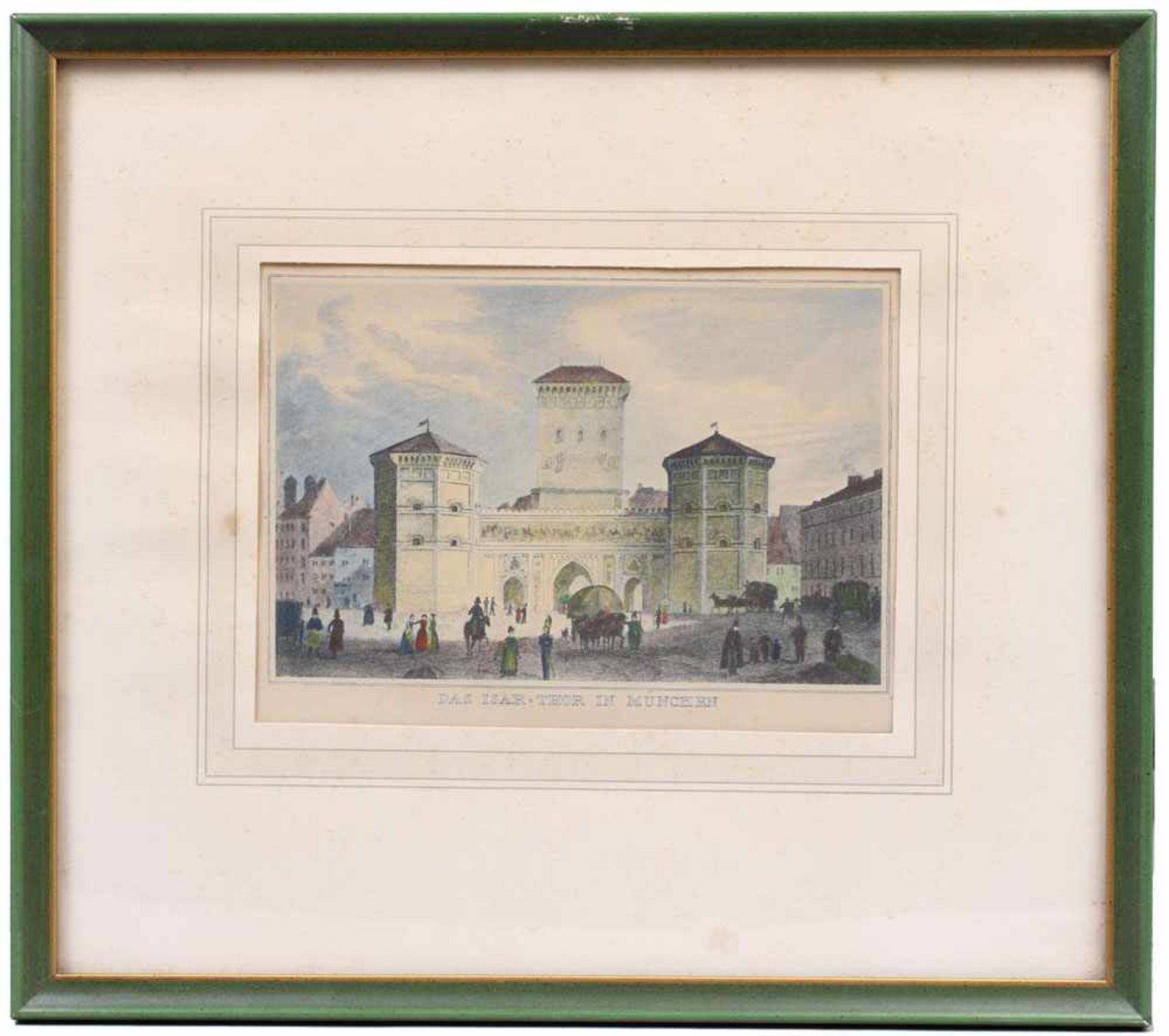 Münchner Ansichten.Um 1900. 11 Lithografien mit Münchner Ansichten, z. B. Odeonsplatz, Das Karlsthor - Bild 8 aus 10