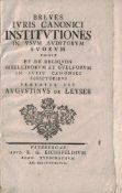 Breves iuris canonici institutiones in usum auditorum suorum edidit et de reliquiisgibellinorum...