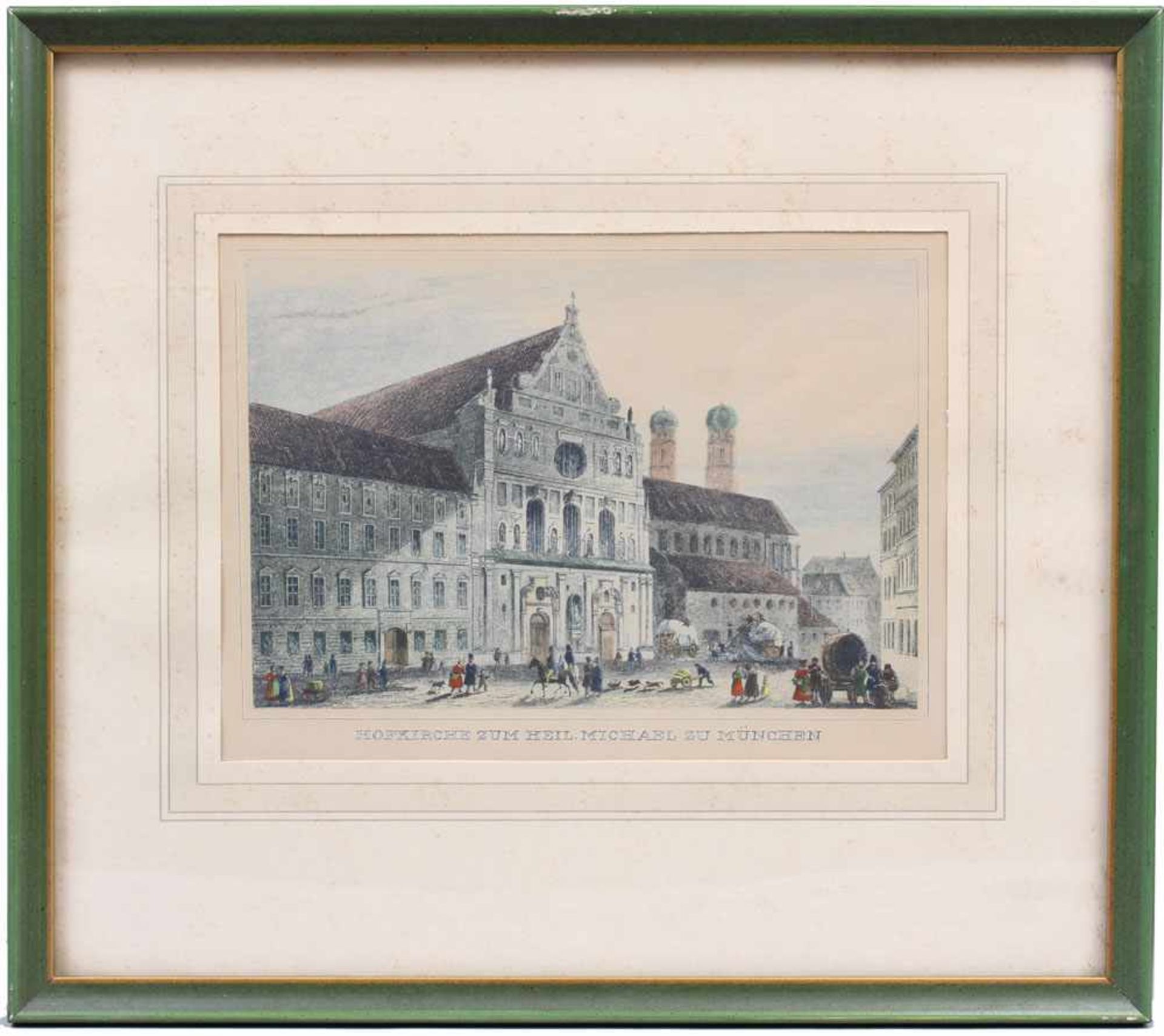 Münchner Ansichten.Um 1900. 11 Lithografien mit Münchner Ansichten, z. B. Odeonsplatz, Das Karlsthor - Bild 2 aus 10