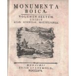 Monumenta Boice. Volumen Sextum. Edidit Acad. Scientiar, Maximilinea... 1766Beuerberg - Steingaden -