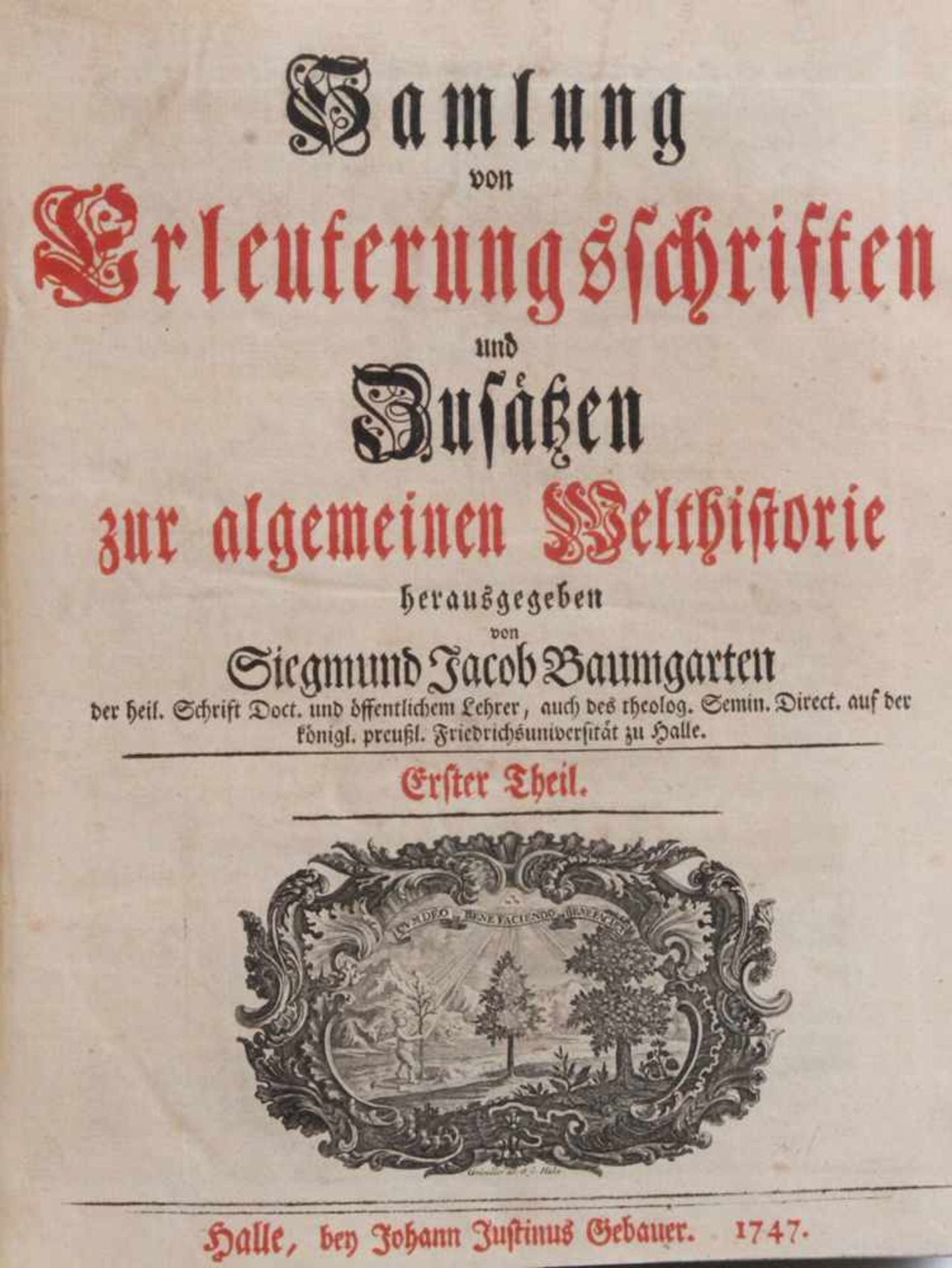 Johann Justinus Gebauer.Samlung von Erleuterungsschriften und Zusätzen zur algemeinen Welthistorie