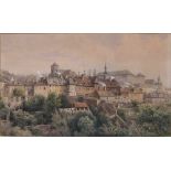 Perko, Anton. Schloss Burgstall /Steiermark 1833 - 1905 Ragusa.Blick über Wien mit der Hofburg.