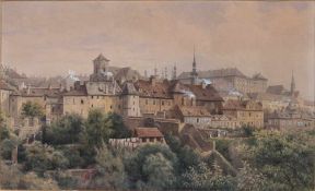 Perko, Anton. Schloss Burgstall /Steiermark 1833 - 1905 Ragusa.Blick über Wien mit der Hofburg.