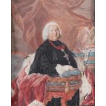 Deutsch, 18. Jh.Adam Friedrich von Seinsheim. Fürstbischof von Würzburg und Bamberg. Gouache auf