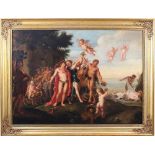 Frankreich, um 1780.Der Triumph des Bacchus und Ariadne. Öl/Lwd. H: 83,5 x 114,5 cm. Original Rahmen