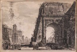 Piranesi. G. Battista. Mogliano 1720 - 1748 Venedig.Kupferstich. " Veduta dell`Arco di Tito " 1.