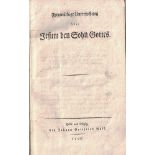 Freymüthige Untersuchung über Jesum den Sohn Gottes... Hasse, Johann Gottfried 1798.- - -20.00 %
