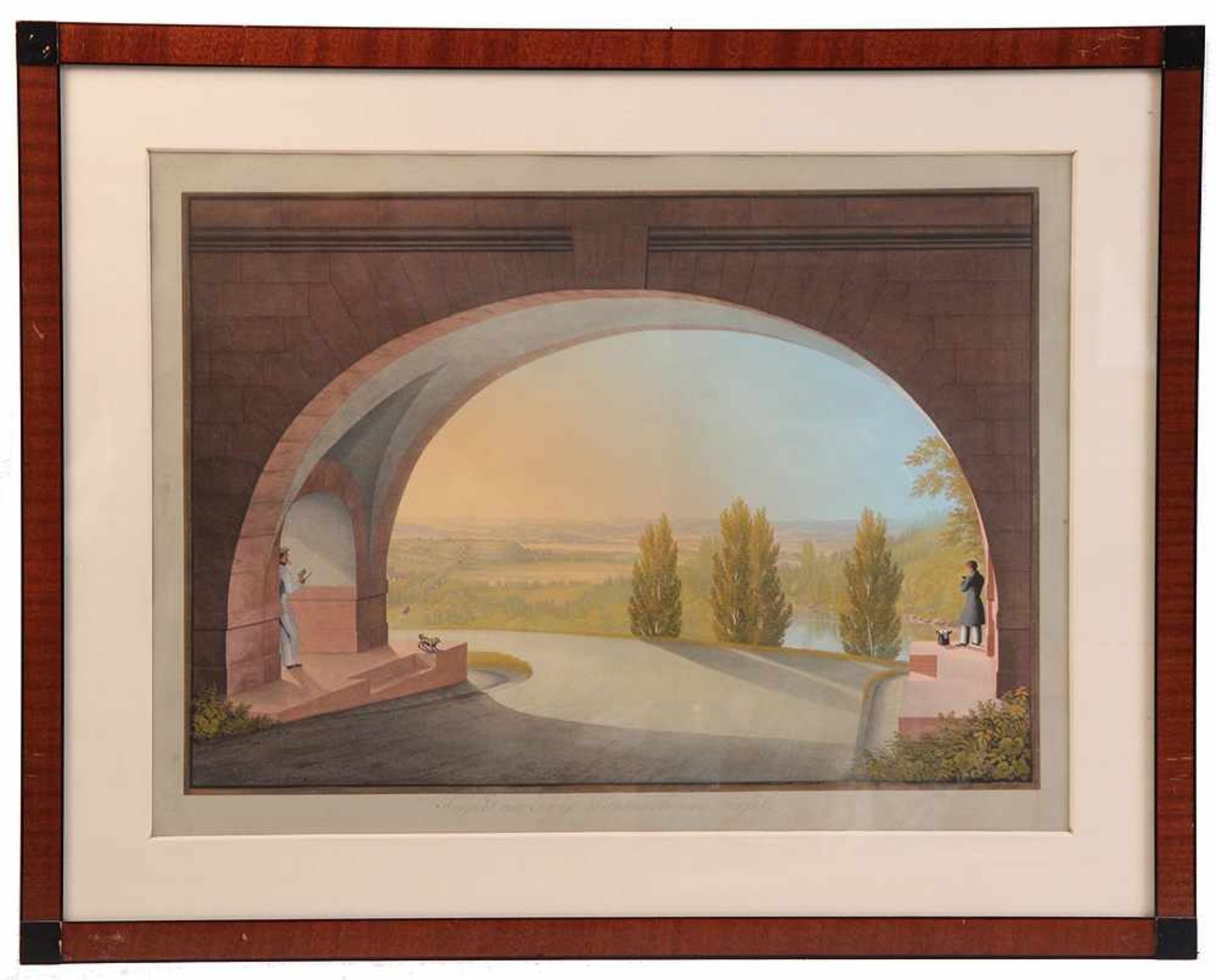 Bleuler, Joh. Heinrich. Zollikon 1787-1823 Feuerthalen.Gouachierte Lithografie. Bez. " Aussicht - Bild 2 aus 2