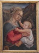 Unbekannt, 20. Jh.Madonnenbildniss. Öl/Lwd. H: 73 x 54 cm. Berliner Leiste.- - -20.00 % buyer's