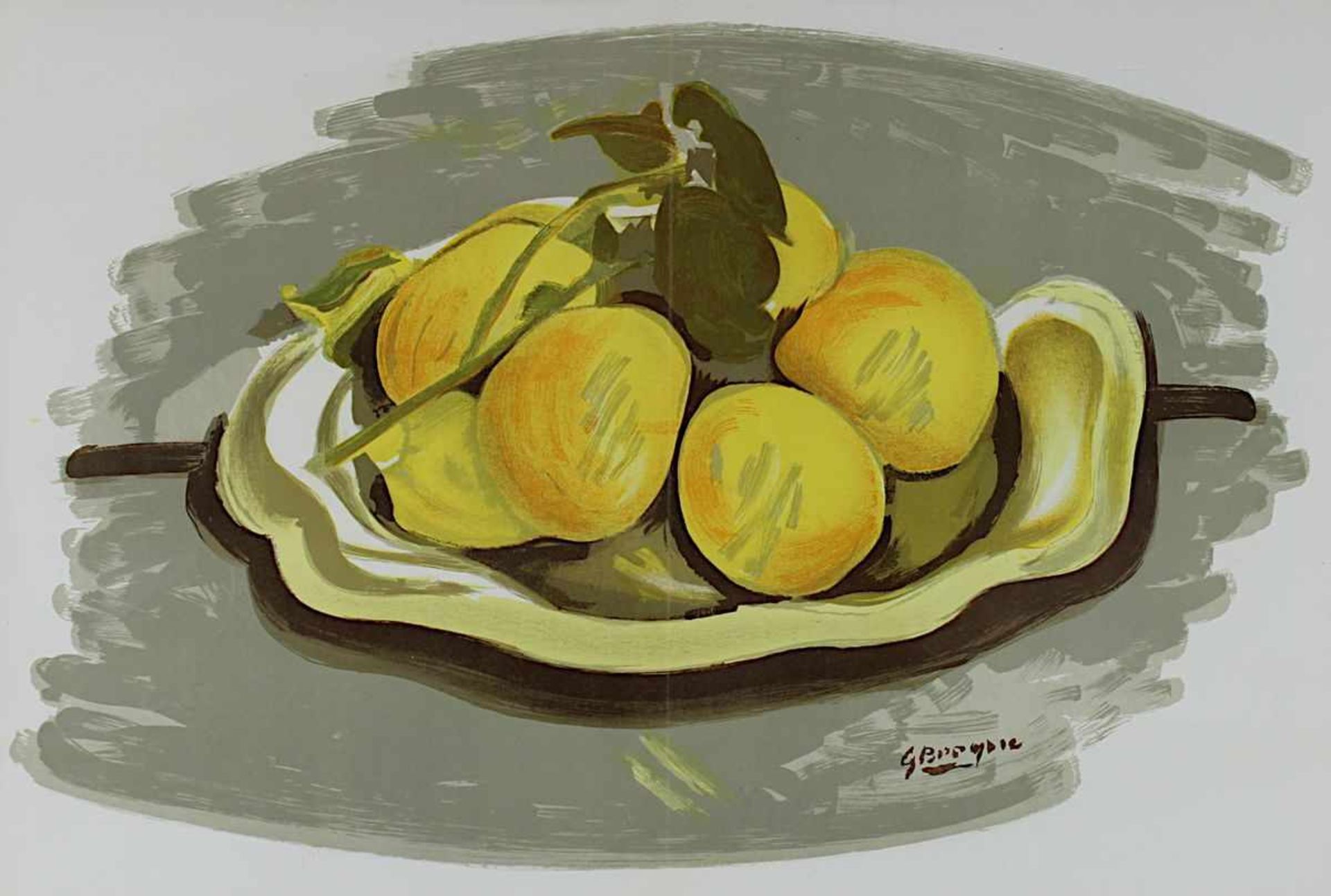 Braque, George (1882 Argenteuil - 1963 Paris), "Corbail de Fruits", Farblithographie, bei Mourlot, - Image 2 of 2