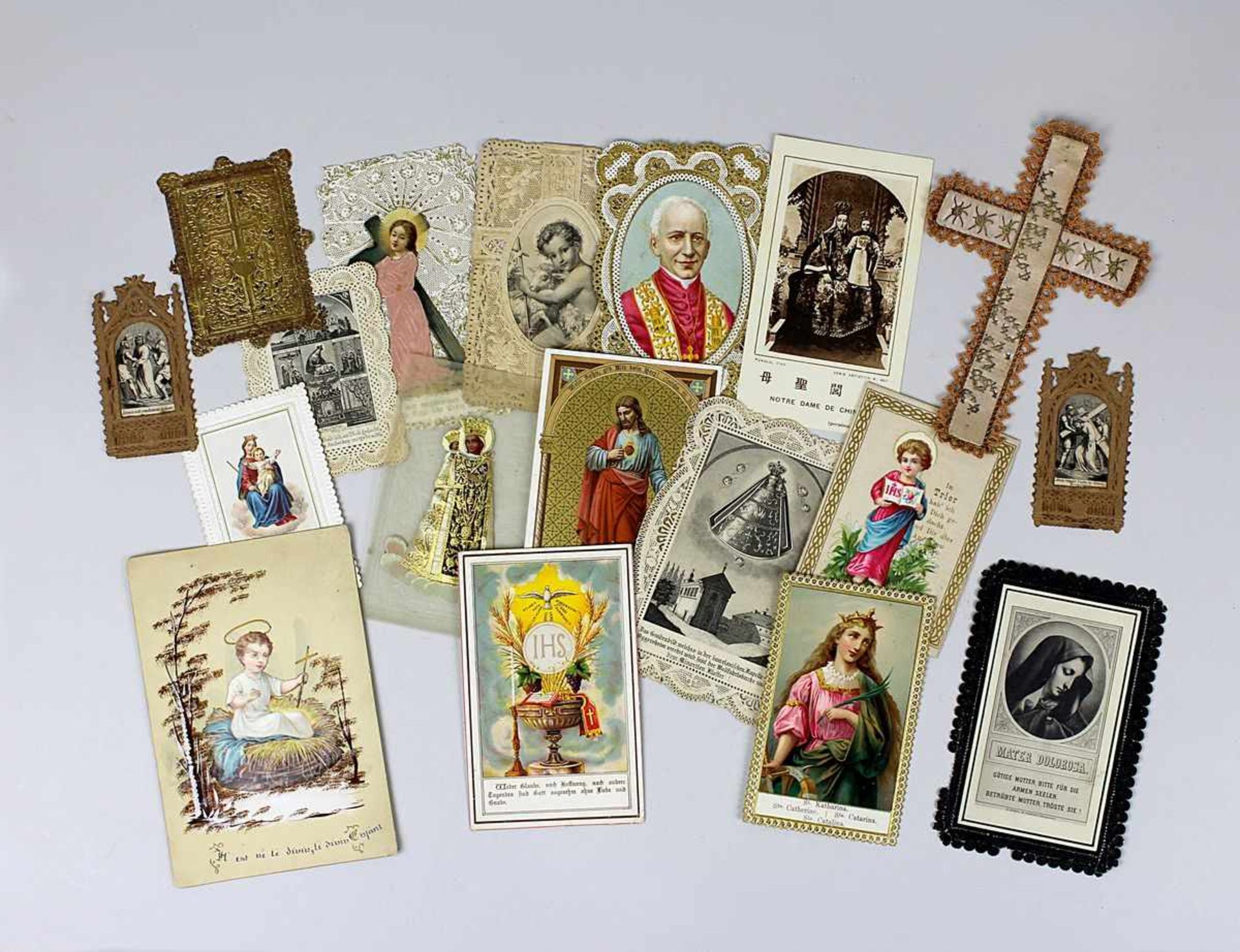 Große Sammlung ca. 230 Andachts- und ca. 80 Andenkenbilder: ca. 230 Andachts-, Heiligen-, Gebets-