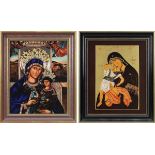 Zwei Porzellan-Ikonen, Heinrich-Porzellan/ Villeroy &Boch, Jahresikone 1985, Motiv Nr. 3 "Mutter