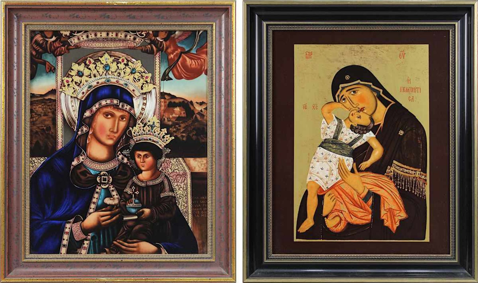 Zwei Porzellan-Ikonen, Heinrich-Porzellan/ Villeroy &Boch, Jahresikone 1985, Motiv Nr. 3 "Mutter
