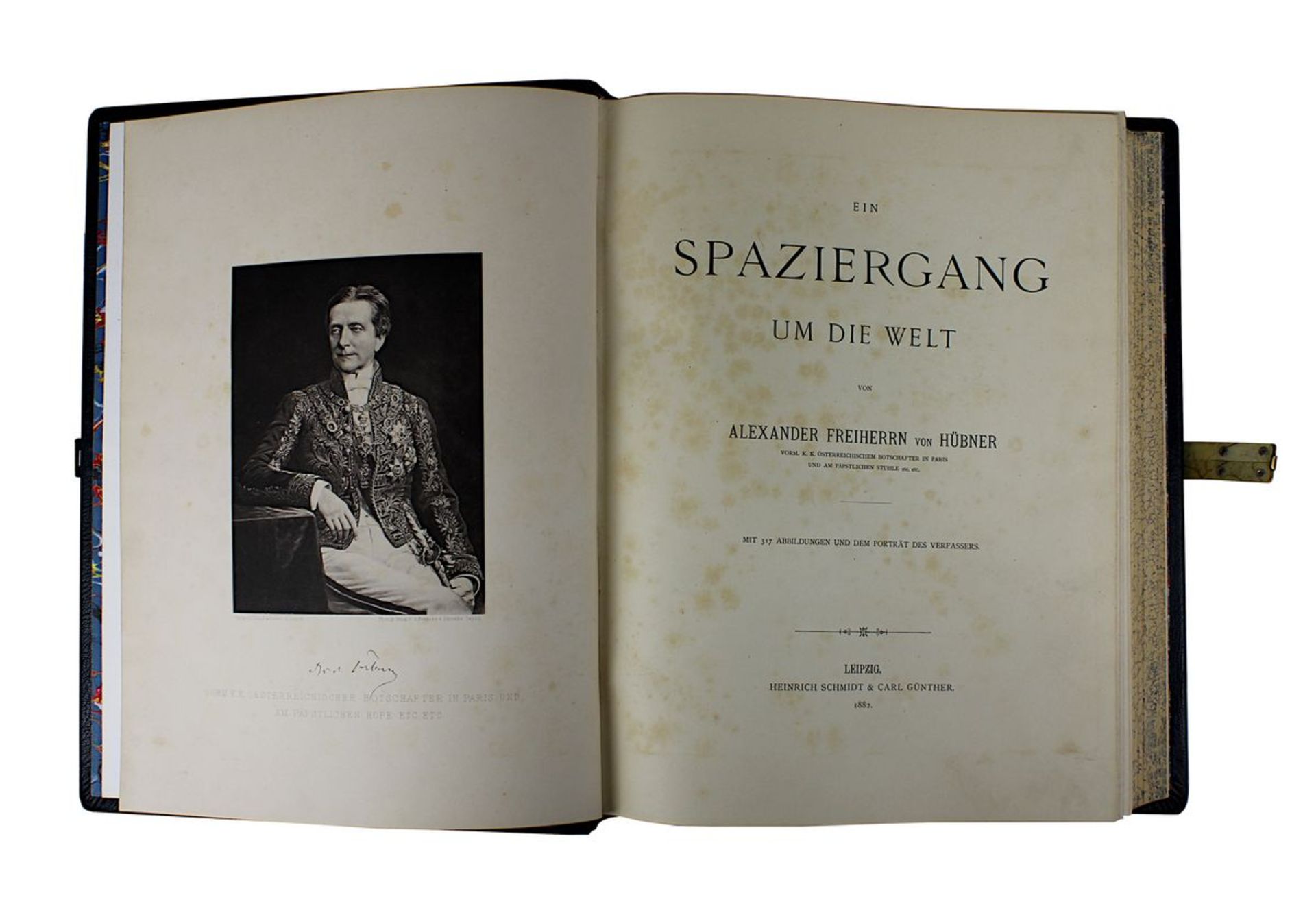 Freiherr von Hübner, Alexander, Ein Spaziergang um die Welt, Leipzig bei Schmidt &Günther 1882, - Bild 3 aus 4