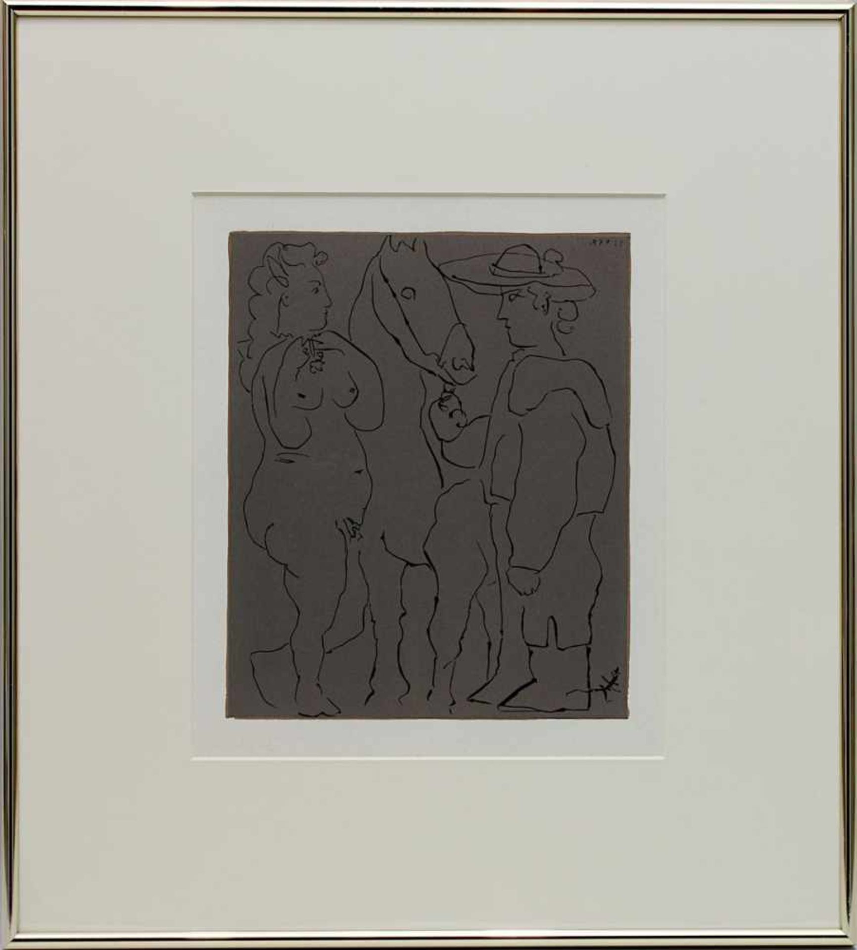 Picasso, Pablo (1881 Málaga - 1973 Mougins), Matador und weiblicher Akt, Linolschnitt, Paris 1961