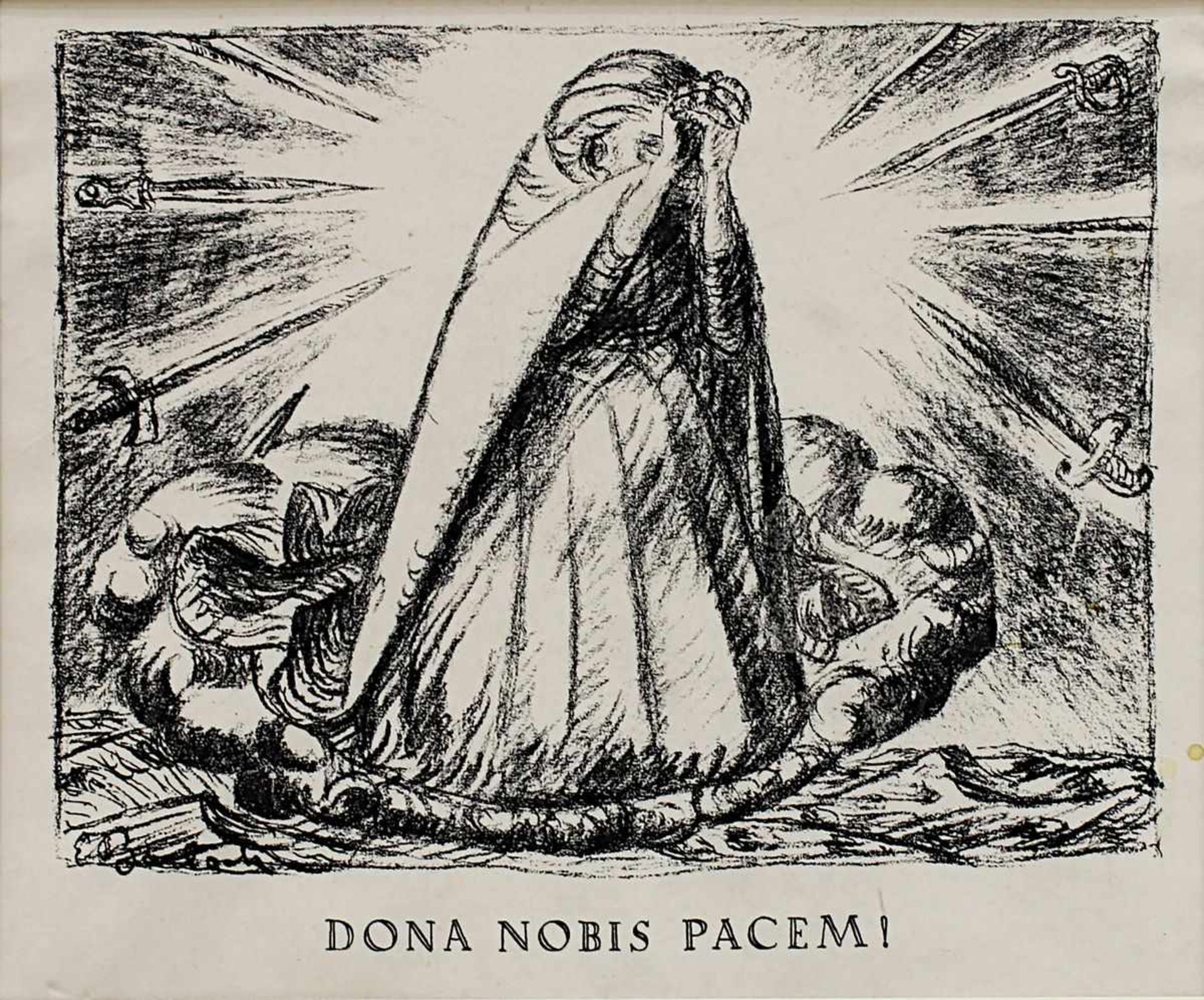 Barlach, Ernst (Wedel 1870 - 1938 Rostock), "Dona Nobis Pacem!", Lithographie 1916 für die - Bild 2 aus 2