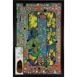 Hundertwasser, Friedensreich (Wien 1928 - 2000), "Olympische Spiele München 1972", Farbserigrafie