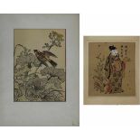 Imaro Keinen (1845-1924), japanischer Farbholzschnitt mit Vogelmotiv aus der 1891 erschienenen Serie